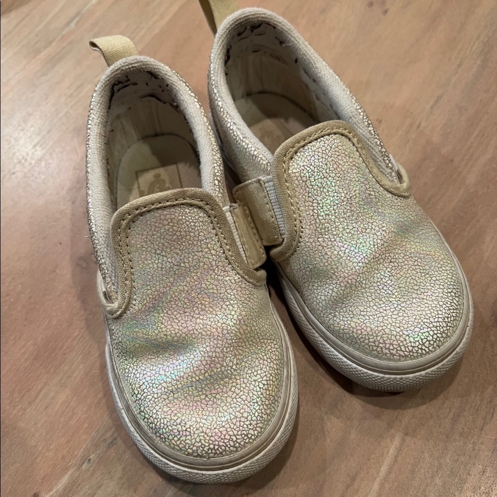 Toddler girls Vans slip ons size 8c